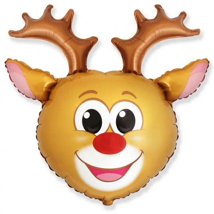 Reindeer Head, Rénszarvas fej fólia lufi 72 cm