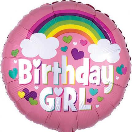 Birthday Girl Rainbow fólia lufi 46 cm