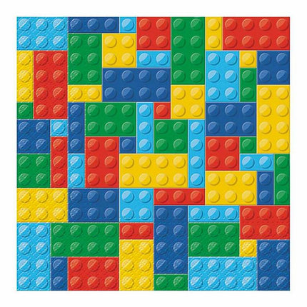 Lego mintázatú Colorful Bricks szalvéta 20 db-os 33x33 cm