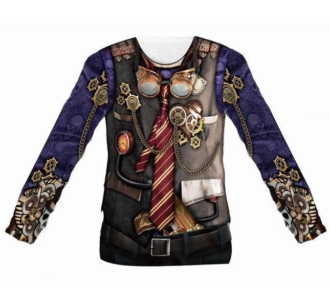 Kalóz Skull 3D férfi póló, felső M