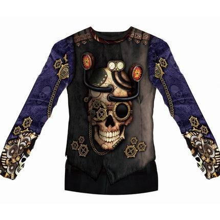 Kalóz Skull 3D férfi póló, felső L