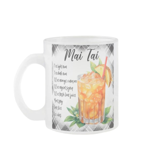 Egyedi nyomtatású bögre amin a mai tai kotél receptje van