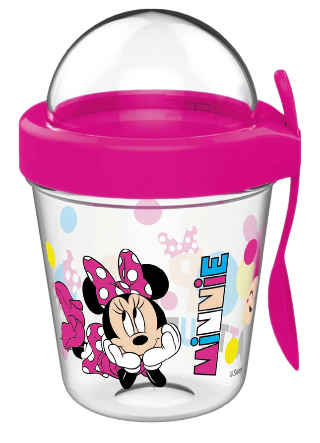 Disney Minnie Chill pohár snack tartó fedéllel és kanállal 350 ml