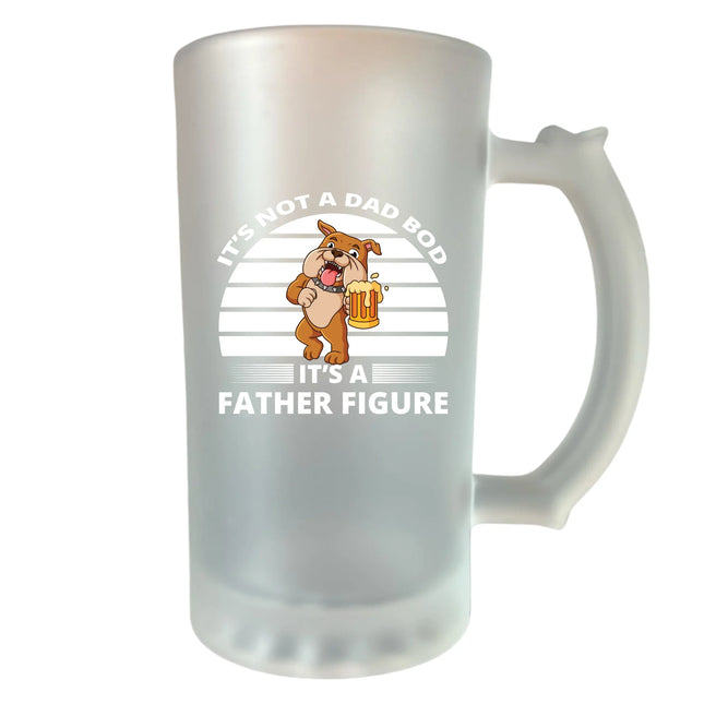 400 ml homokfújt söröskorsó „It’s not a dad bod, it’s a father figure” felirattal apukáknak