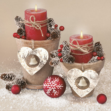 Karácsony Pots on Beige szalvéta 20 db-os 33x33 cm