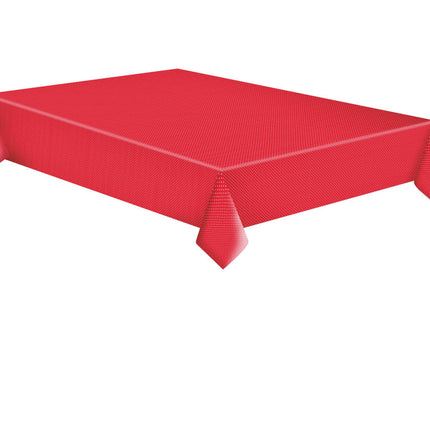 Piros White Dots papír asztalterítő 120x180 cm