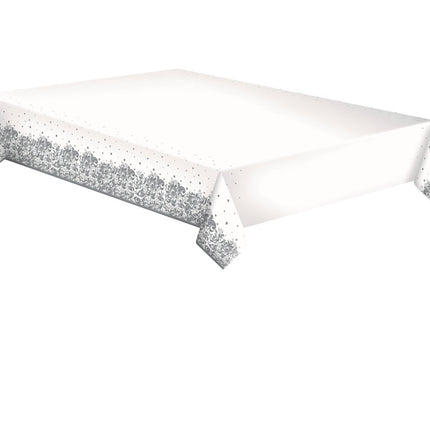 Díszes Silver papír asztalterítő 120x180 cm