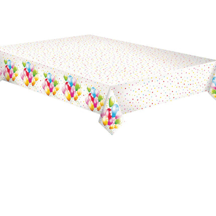 Színes Birthday Balloons papír asztalterítő 120x180 cm