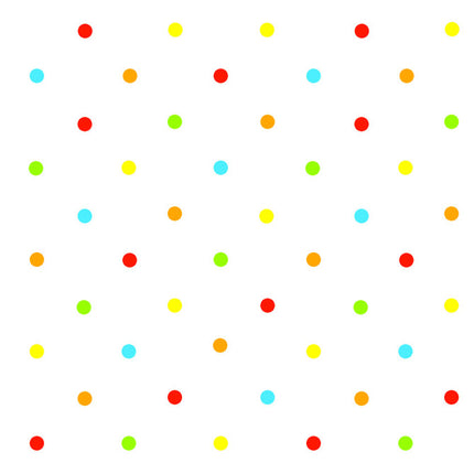 Színes Pastel Dots papír asztalterítő 120x180 cm