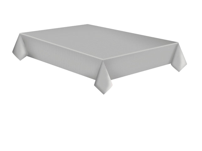 Szürke White Dots papír asztalterítő 120x180 cm