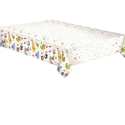 Állatos Cute Party papír asztalterítő 120x180 cm
