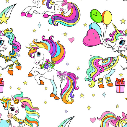 Unikornis Colourful papír asztalterítő 120x180 cm