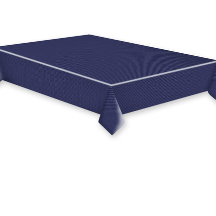 Sötétkék White Dots papír asztalterítő 120x180 cm