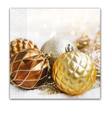 Karácsonyi Christmas Glitter Balls szalvéta 20 db-os 33x33 cm