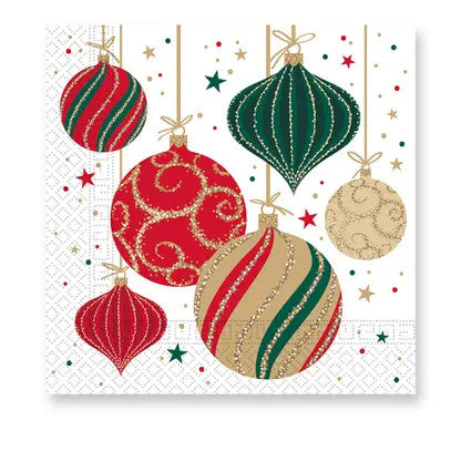Karácsonyi Decorative Balls szalvéta 20 db-os 33x33 cm