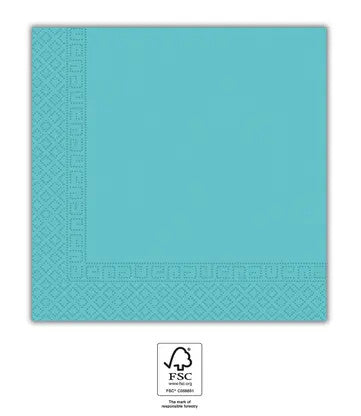 Kék Unicolour Light Blue szalvéta 20 db-os 33x33 cm FSC