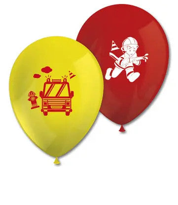 Tűzoltó Rescue léggömb, lufi 8 db-os