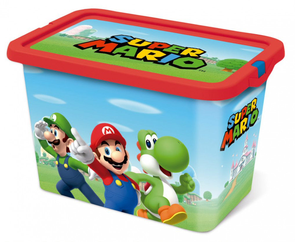 Super Mario Mushroom Kingdom műanyag tároló doboz 7 L