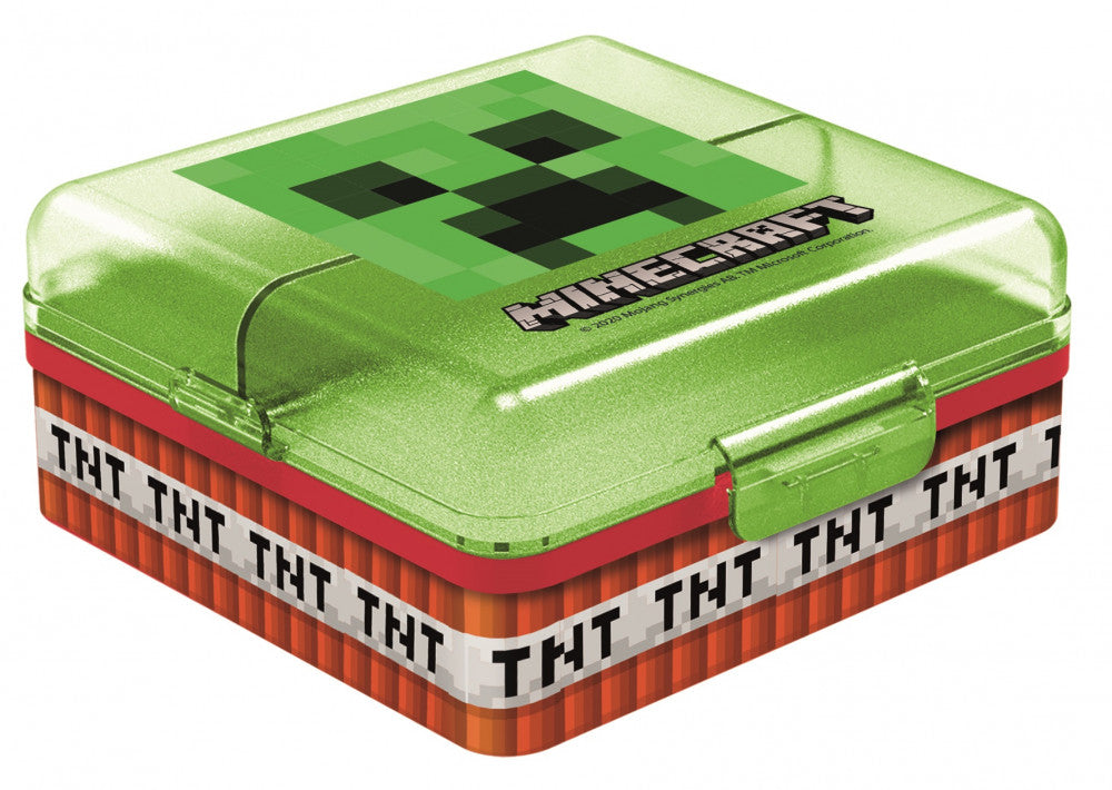 Minecraft Creeper több rekeszes uzsonnás doboz, szendvicsdoboz