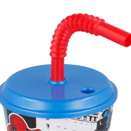 Pókember Streets szívószálas pohár, műanyag 430 ml
