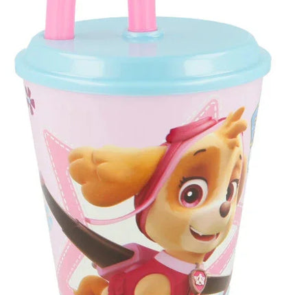 Mancs Őrjárat Girls szívószálas pohár, műanyag 430 ml