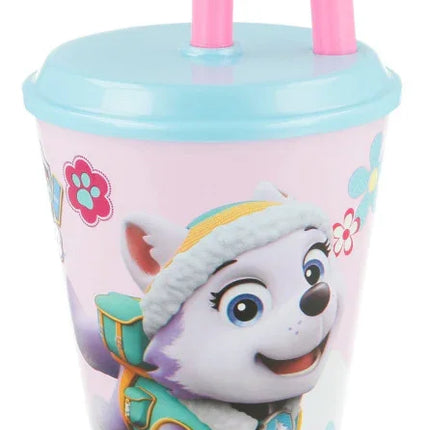 Mancs Őrjárat Girls szívószálas pohár, műanyag 430 ml