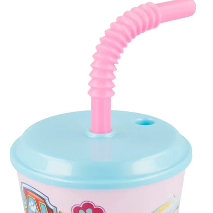 Mancs Őrjárat Girls szívószálas pohár, műanyag 430 ml