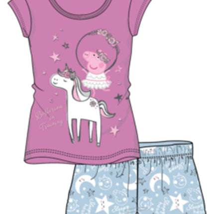 Peppa malac Unicorn gyerek rövid pizsama 110/116 cm