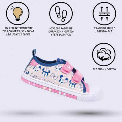 Disney Minnie Beige LED villogó, világító utcai cipő 25