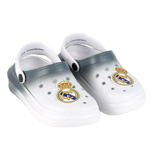 Real Madrid Coat of Arms White gyerek papucs, clog 34/35