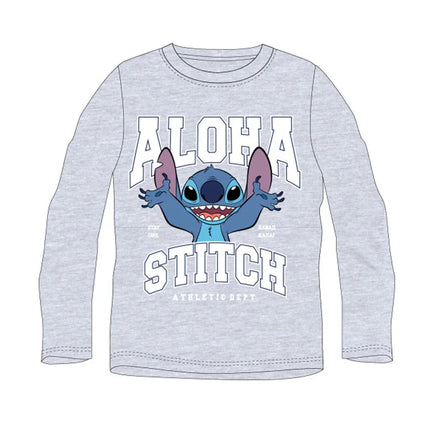 Disney Lilo és Stitch, A csillagkutya Athletic Grey gyerek hosszú póló, felső 5 év / 110 cm