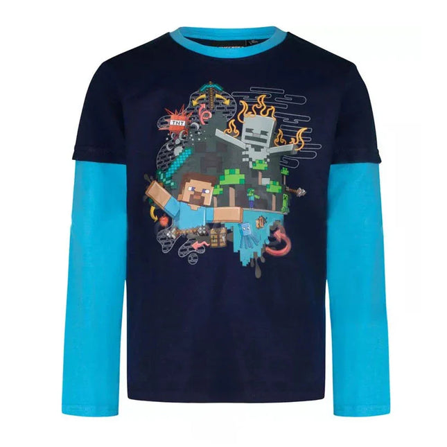 Minecraft gyerek hosszú ujjú póló, felső 6 év / 116 cm