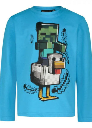 Minecraft Chicken Jockey gyerek hosszú ujjú póló, felső 8 év / 128 cm