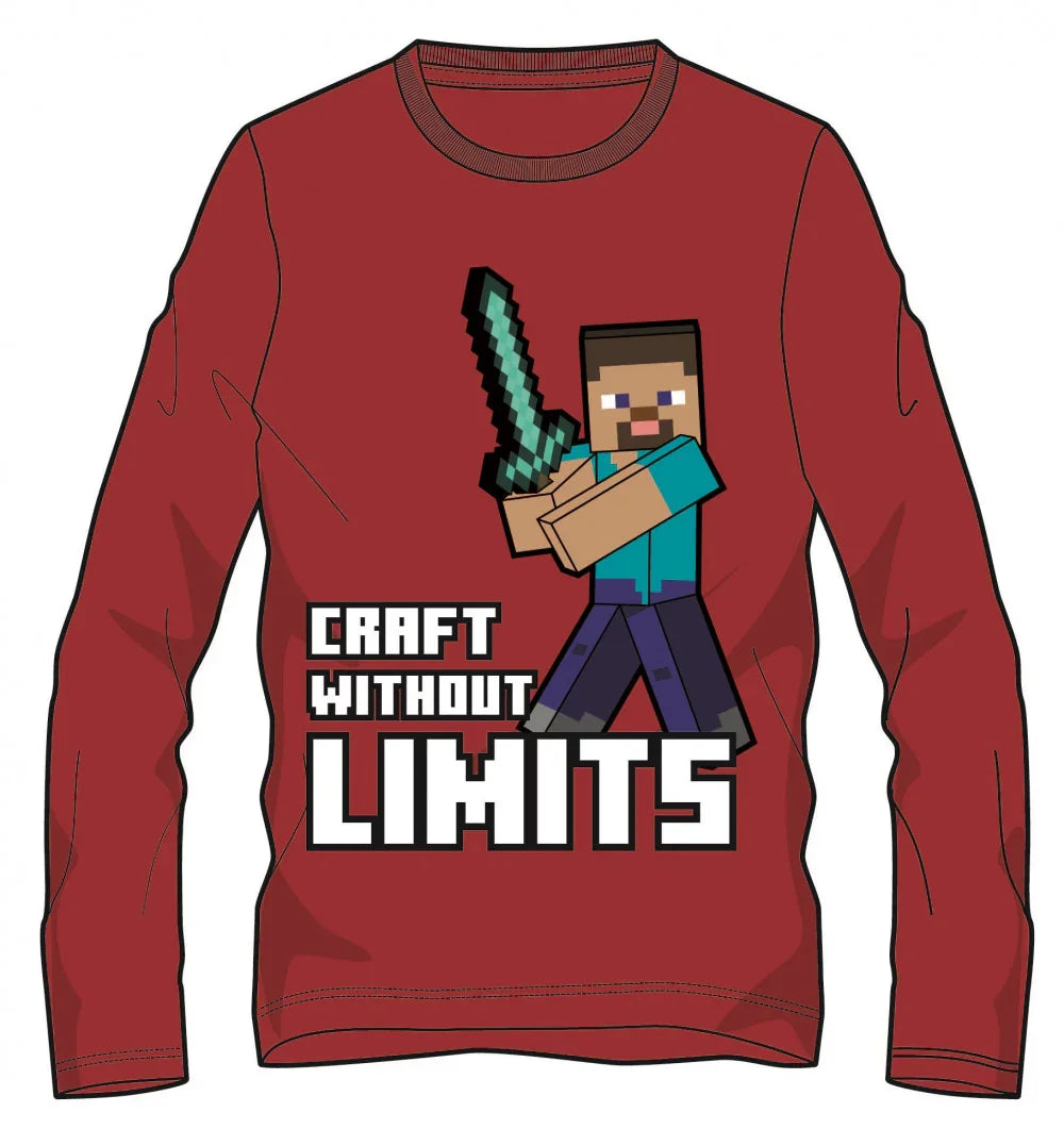 Minecraft Without Limits gyerek hosszú ujjú póló, felső 8 év / 128 cm