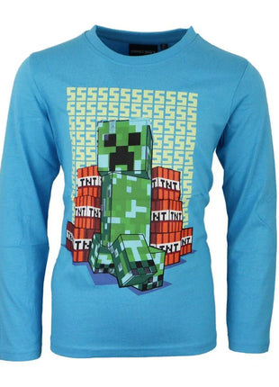 Minecraft Block Blaster sötétben világító gyerek hosszú ujjú póló, felső 8 év / 128 cm
