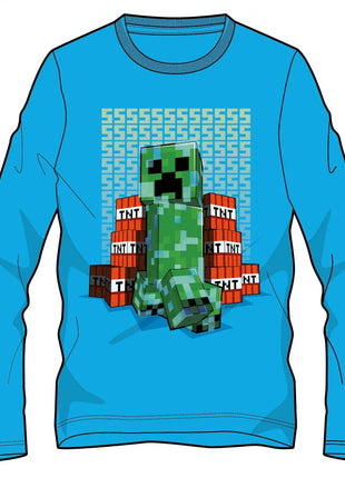 Minecraft Block Blaster sötétben világító gyerek hosszú ujjú póló, felső 8 év / 128 cm