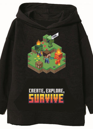 Minecraft Survive gyerek pulóver 6 év / 116 cm