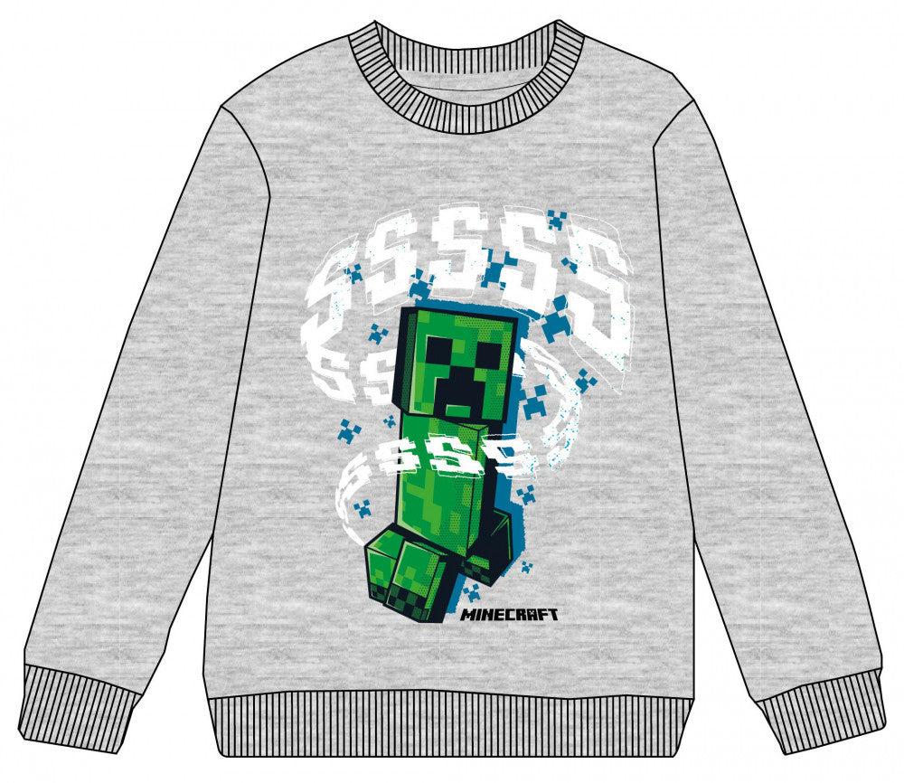 Minecraft Grey gyerek pulóver 12 év / 152 cm