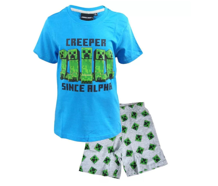 Minecraft Alpha gyerek rövid pizsama 6 év / 116 cm