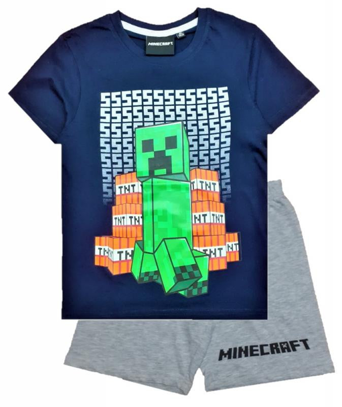 Minecraft TNT Blast gyerek rövid pizsama 12 év / 152 cm