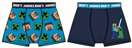 Minecraft Pixel gyerek boxeralsó 2 darab/csomag 10 év / 140 cm