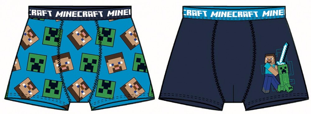 Minecraft Pixel gyerek boxeralsó 2 darab/csomag 12 év / 152 cm