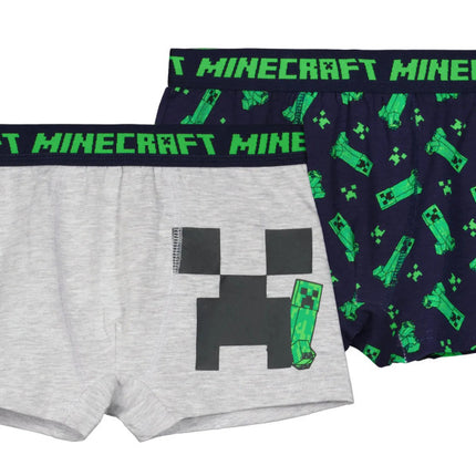 Minecraft Creeper Combo gyerek boxeralsó 2 darab/csomag 10 év / 140 cm