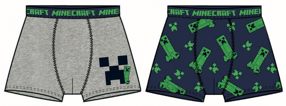 Minecraft Creeper Combo gyerek boxeralsó 2 darab/csomag 12 év / 152 cm