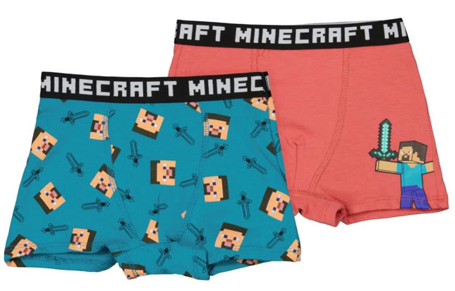 Minecraft Red gyerek boxeralsó 2 darab/csomag 9 év / 134 cm