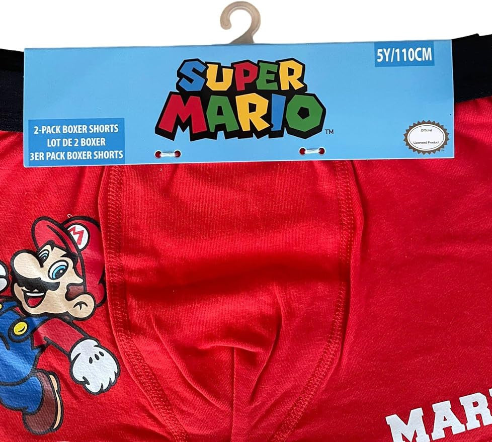 Super Mario Come On gyerek boxeralsó 2 darab/csomag 10 év / 140 cm
