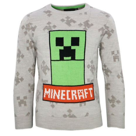 Minecraft Grey gyerek kötött pulóver 12 év / 152 cm