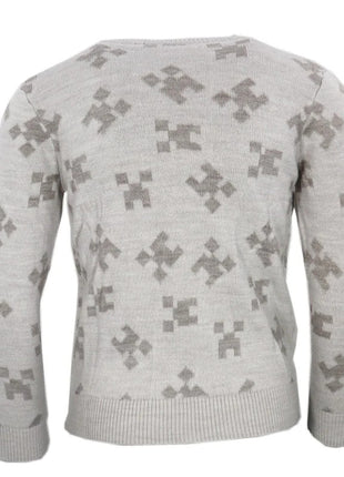 Minecraft Grey gyerek kötött pulóver 12 év / 152 cm