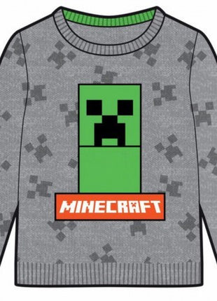 Minecraft Grey gyerek kötött pulóver 12 év / 152 cm