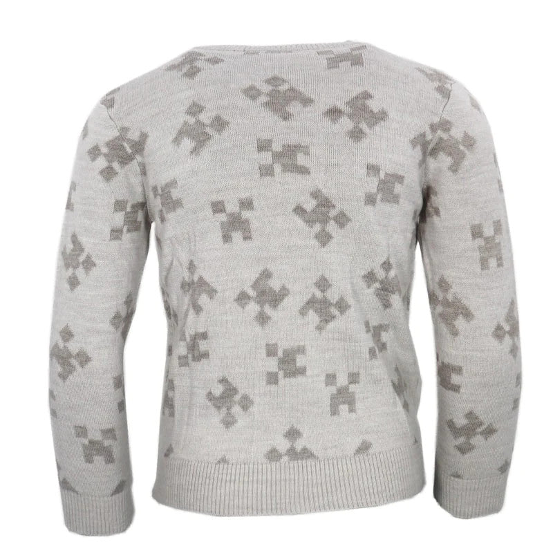 Minecraft Grey gyerek kötött pulóver 8 év / 128 cm